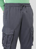 Men Cargo Fit Grey Joggers