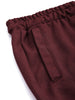 Men's Maroon Relaxed Fit Textured Cargo Joggers