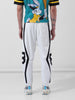 Men's White Baggy Fit Printed Street Joggers