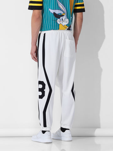 Men's Relaxed Fit White Joggers