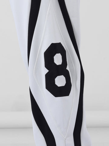 Men's White Baggy Fit Printed Street Joggers