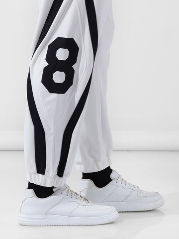 Men's Relaxed Fit White Joggers