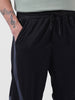 Men's Black Baggy Fit Printed Street Joggers