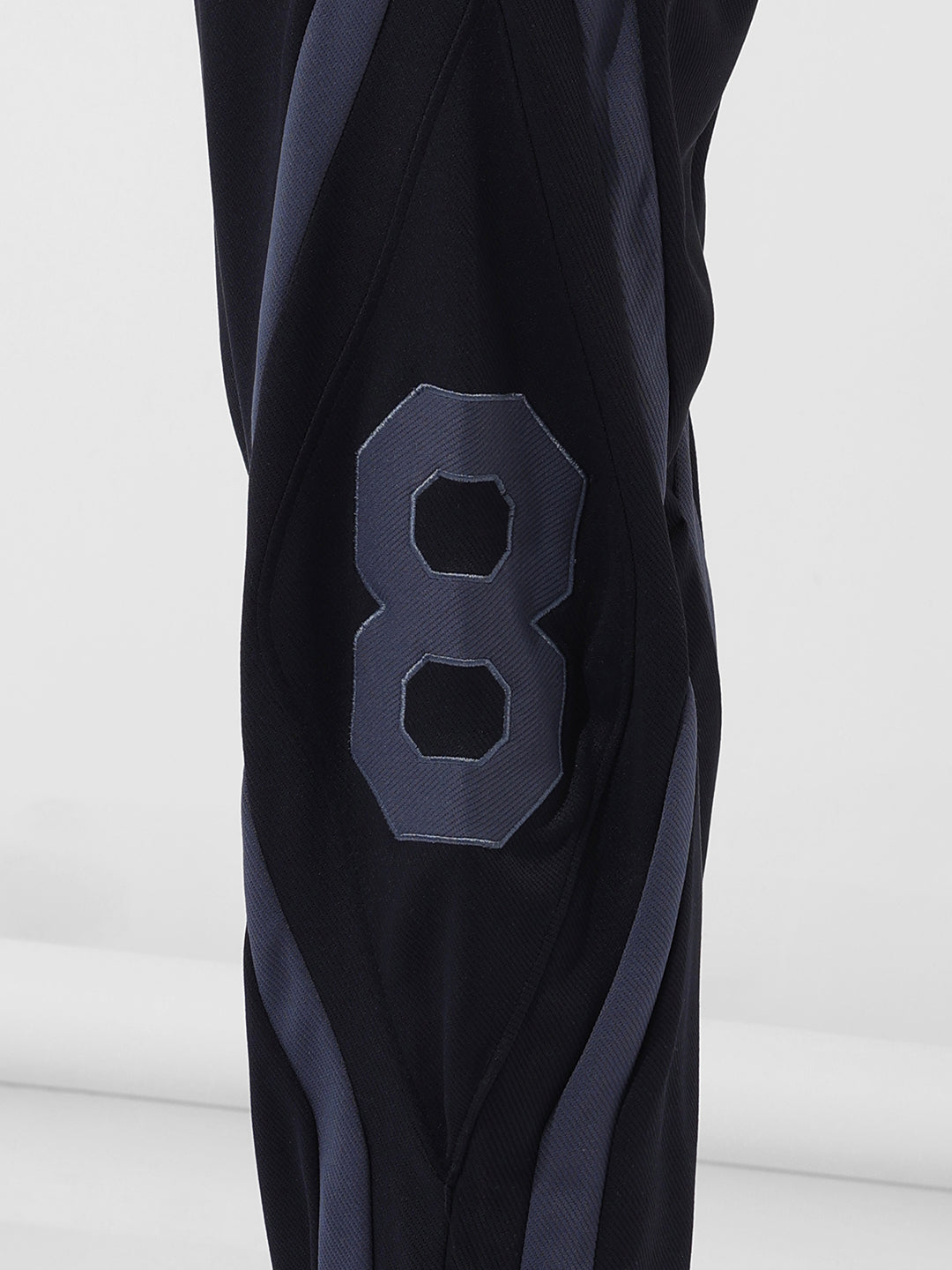 Men's Black Baggy Fit Printed Street Joggers
