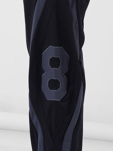Men's Black Baggy Fit Printed Street Joggers