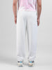 Men's White Relaxed Fit Street Joggers