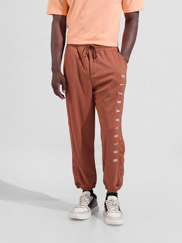 Men's Grey Relaxed Fit Street Joggers