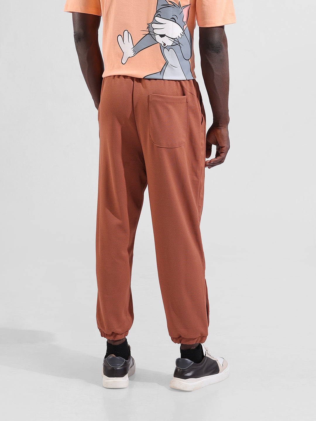 Men's Grey Relaxed Fit Street Joggers