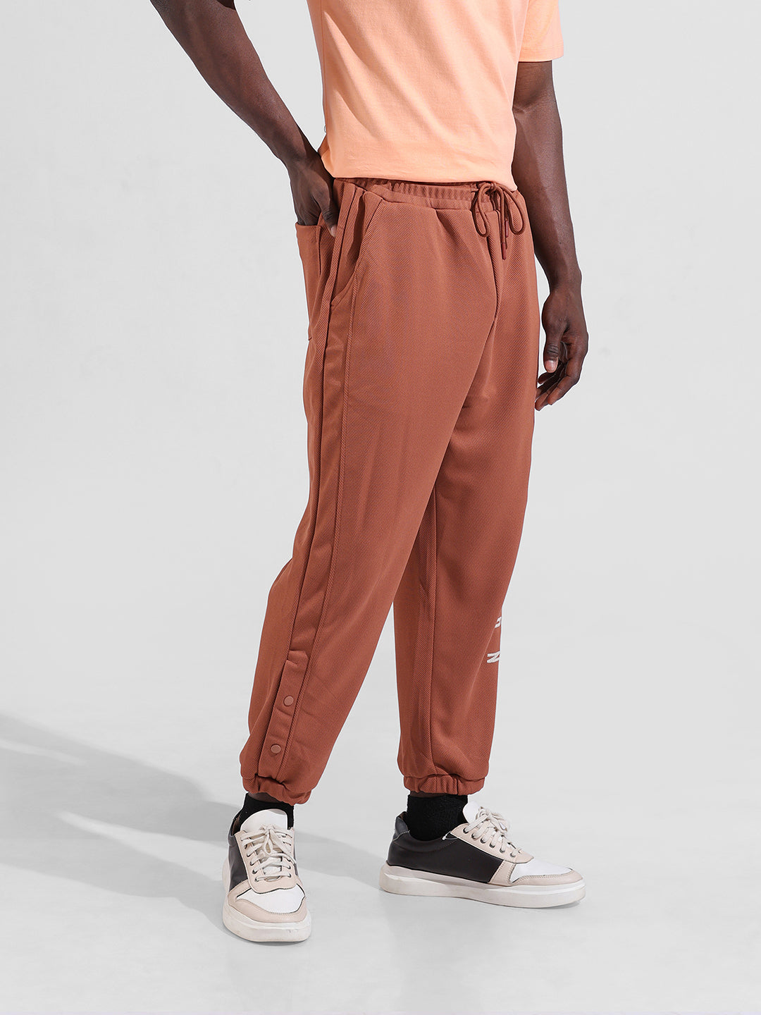 Men's Grey Relaxed Fit Street Joggers