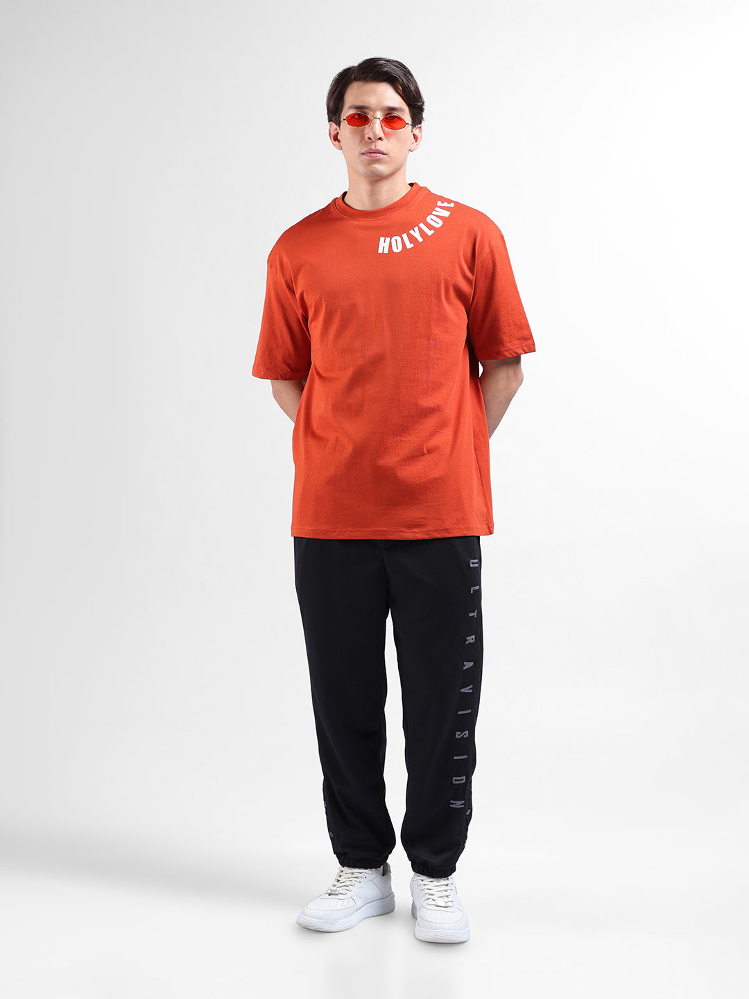 Men's Black Relaxed Fit Street Joggers
