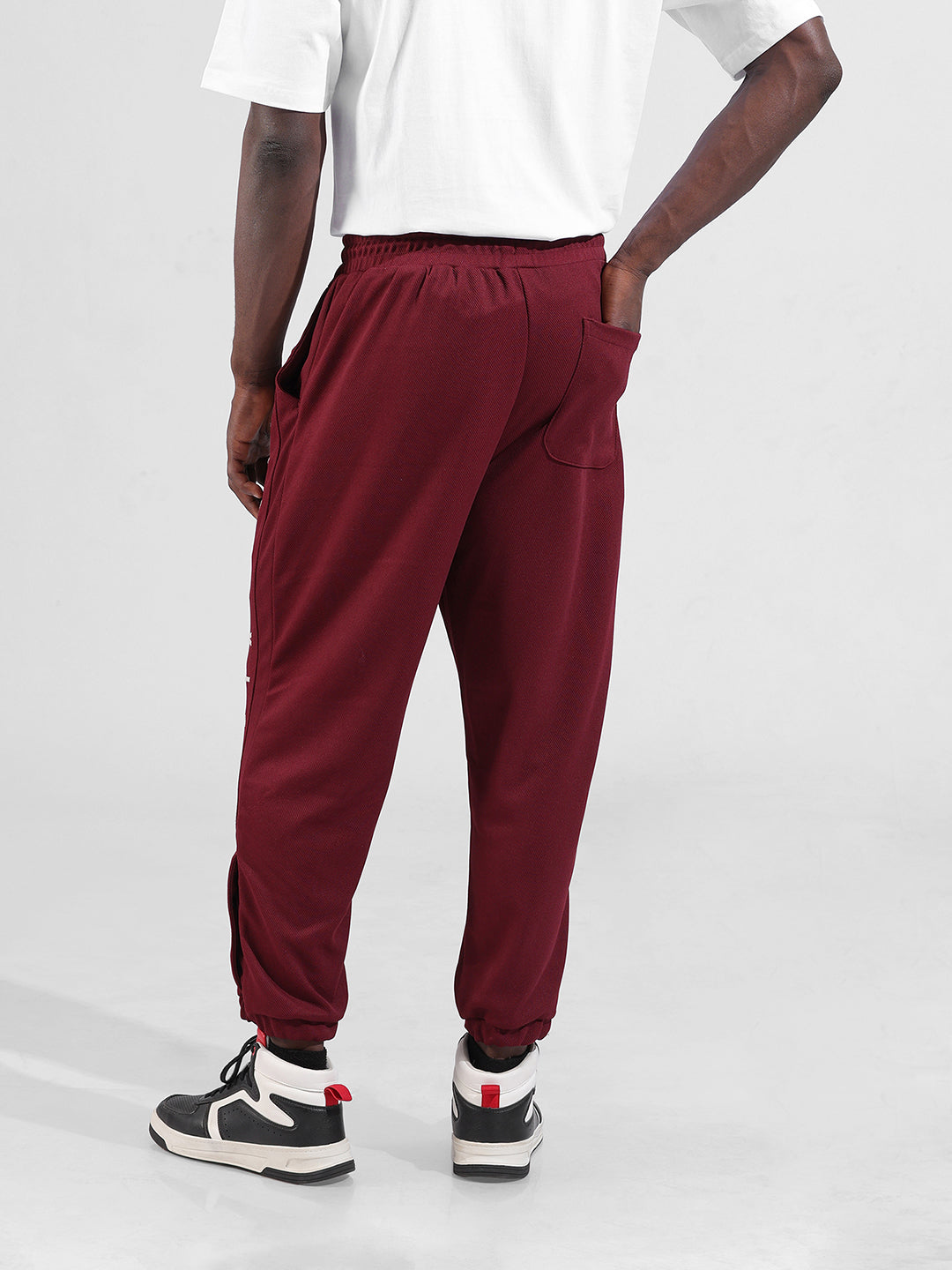 Men's Purple Relaxed Fit Street Joggers
