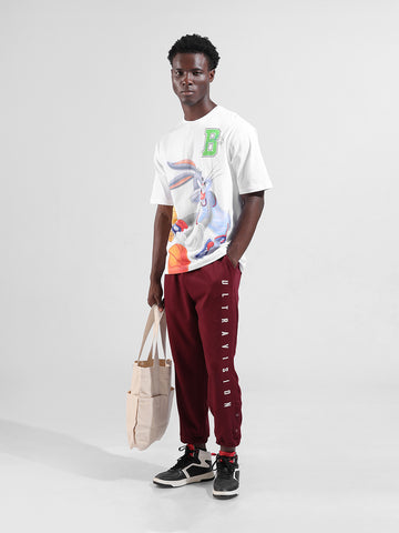 Men's Purple Relaxed Fit Street Joggers