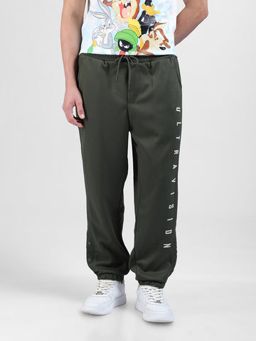 Men's Olive Relaxed Fit Street Joggers