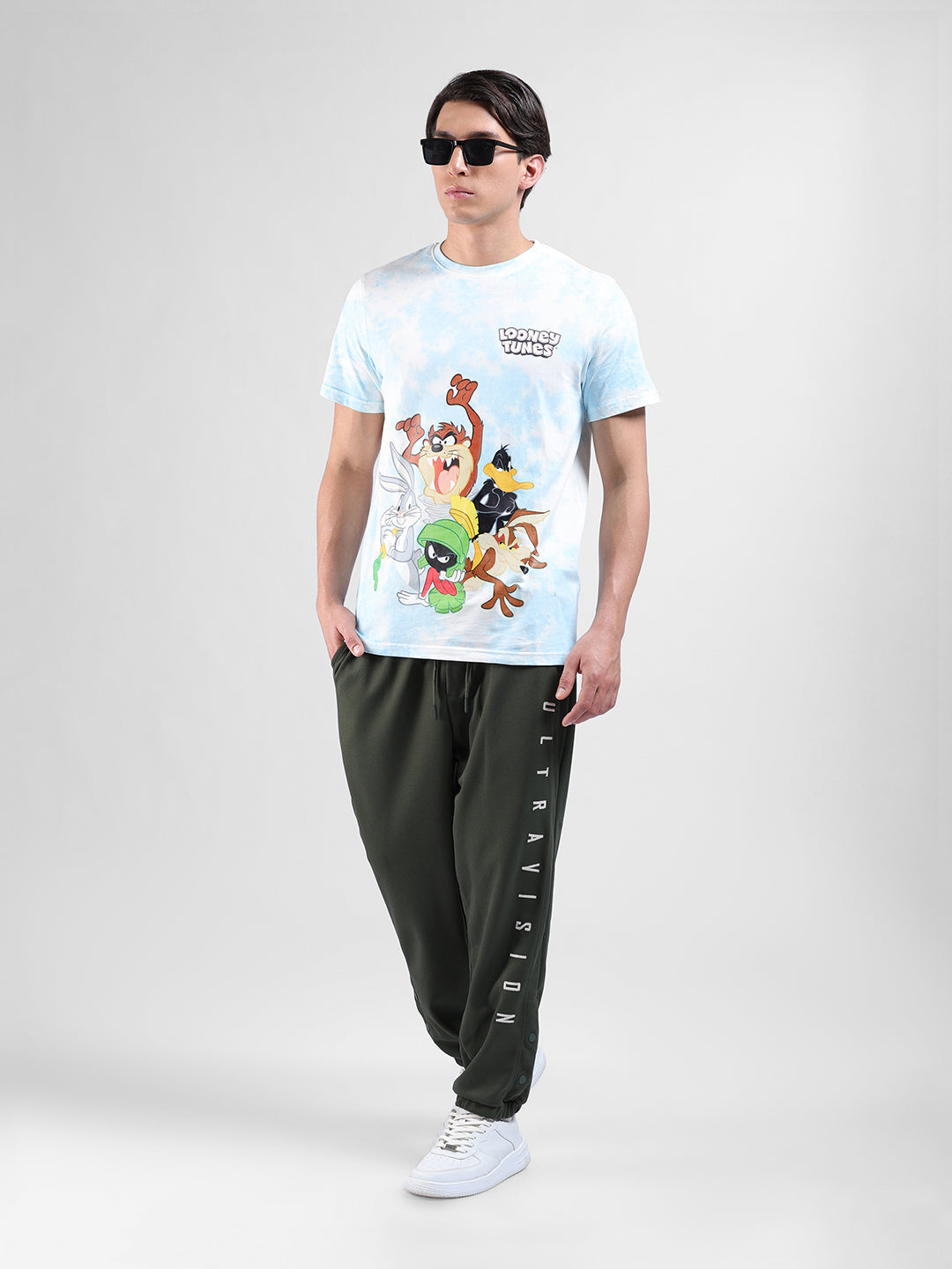 Men's Olive Relaxed Fit Street Joggers