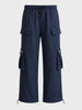 Men's Navy Blue Relaxed Fit Solid Street Wear Joggers