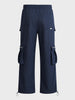 Men's Navy Blue Relaxed Fit Solid Street Wear Joggers