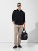 Men's Beige Regular Fit Casual Chinos