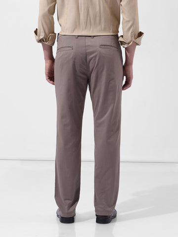 Men's Grey Regular Fit Casual Chinos
