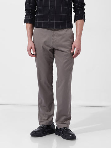 Men's Yellow Regular Fit Casual Chinos
