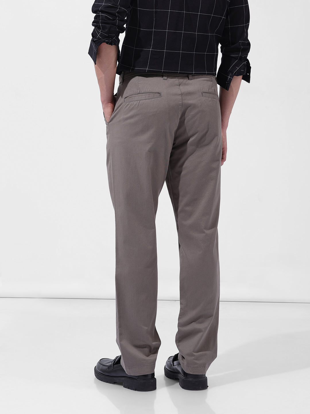Men's Yellow Regular Fit Casual Chinos