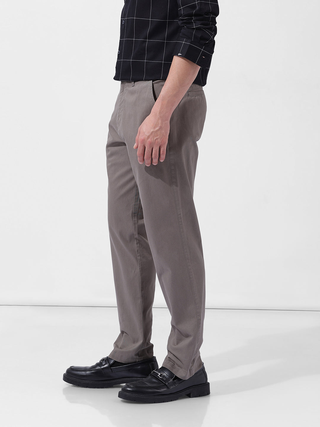Men's Yellow Regular Fit Casual Chinos