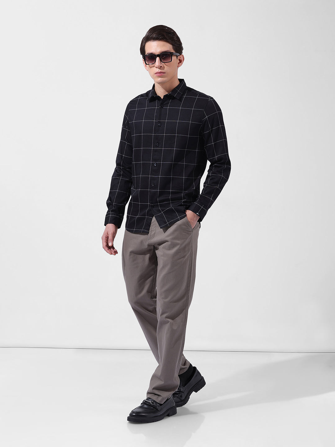 Men's Yellow Regular Fit Casual Chinos