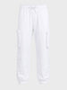 Men's White Relaxed Fit Solid Utility Cargo