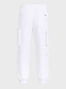 Men's White Relaxed Fit Solid Utility Cargo