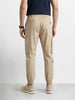 Men's Beige Relaxed Fit Solid Utility Cargo