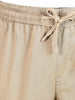 Men's Beige Relaxed Fit Solid Utility Cargo