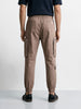 Men's Brown Relaxed Fit Solid Utility Cargo