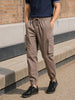 Men's Brown Relaxed Fit Solid Utility Cargo