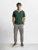 Men's Grey Relaxed Fit Solid Utility Cargo