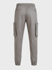 Men's Grey Relaxed Fit Solid Utility Cargo