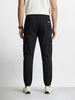 Men's Black Relaxed Fit Solid Utility Cargo