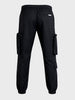 Men's Black Relaxed Fit Solid Utility Cargo