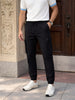 Men's Black Relaxed Fit Solid Utility Cargo