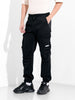 Men's Black Relaxed Fit Solid Utility Cargo