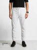 Men's White Regular Fit Solid Utility Cargo