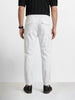 Men's White Regular Fit Solid Utility Cargo