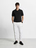 Men's White Regular Fit Solid Utility Cargo