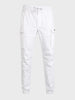 Men's White Regular Fit Solid Utility Cargo