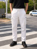 Men's White Regular Fit Solid Utility Cargo