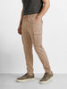 Men's Khaki Regular Fit Solid Utility Cargo