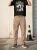 Men's Khaki Regular Fit Solid Utility Cargo