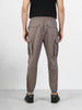 Men's Brown Regular Fit Solid Utility Cargo