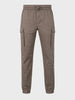 Men's Brown Regular Fit Solid Utility Cargo