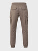 Men's Brown Regular Fit Solid Utility Cargo