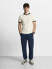 Men's Navy Blue Regular Fit Solid Utility Cargo