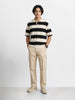 Men's Beige Relaxed Fit Solid Utility Cargo